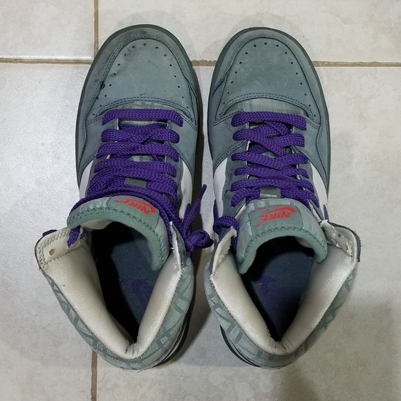 Nike Court Force High Top Purple Gray Men's Size 8 - Picture 6 of 11